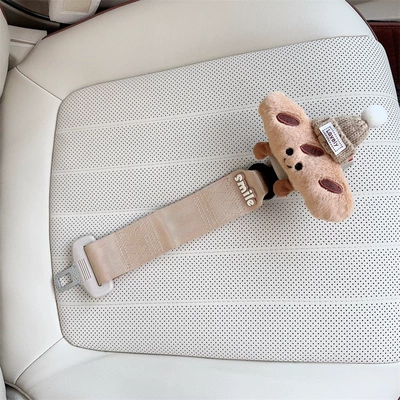 Car seat belt — device - beige-anti-strangling-safety-belt-for-pregnant-women-hot-dog-brown-hat