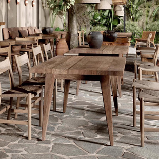 # Commercial Solid Wood Dining Table, Catering Shop, Table and Chair Combination, Baking Milk Tea Shop, Casual Dining Table, Homestay Home