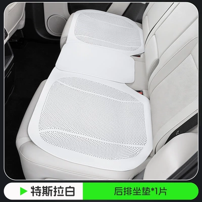 Seat cushion, seat cover | Best-Selling All-Season Leather Car - tesla-white-flat-punch-model-rear-seat-cushion