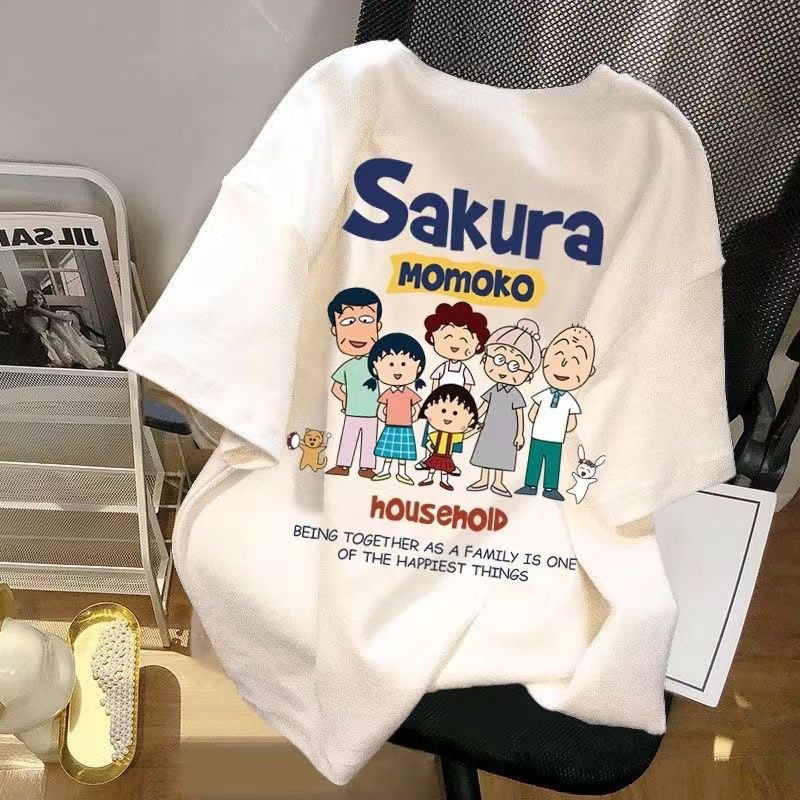 Fábrica al por mayor de fresa fresca Oso Blanco Verano de manga corta Camiseta hombres y mujeres sueltos todo partido juventud Top pareja