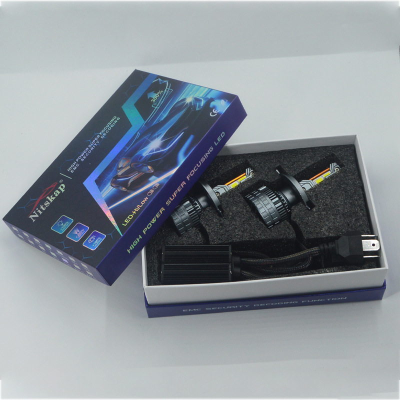 Cross-Border Three Copper Tube High Power 240W Car Led Headlight H1H7H4H11 9005 90069012 Car Bulb