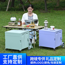 家用便携式拉杆车超市家用露营购物车礼品定制收纳可移动四轮推车