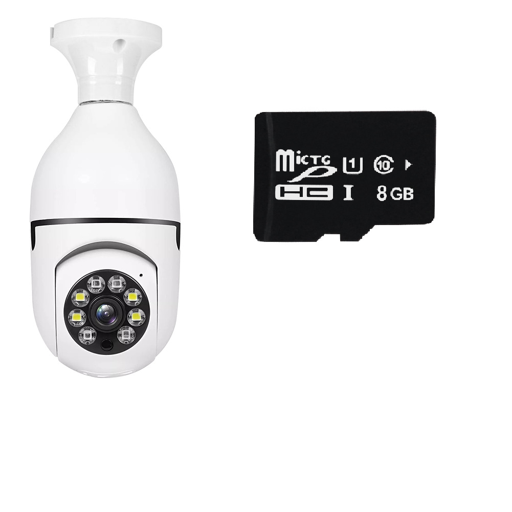 Cámara de bombilla A6 360 grados inteligente intercomunicador monitoreo de seguridad remoto inalámbrico wifi bombilla E27 Cámara