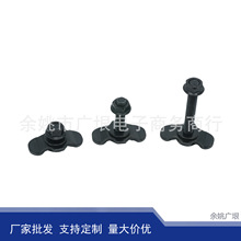 M8黑色螺纹接头房车野营车改装固定件铝轨道配件带法兰螺母