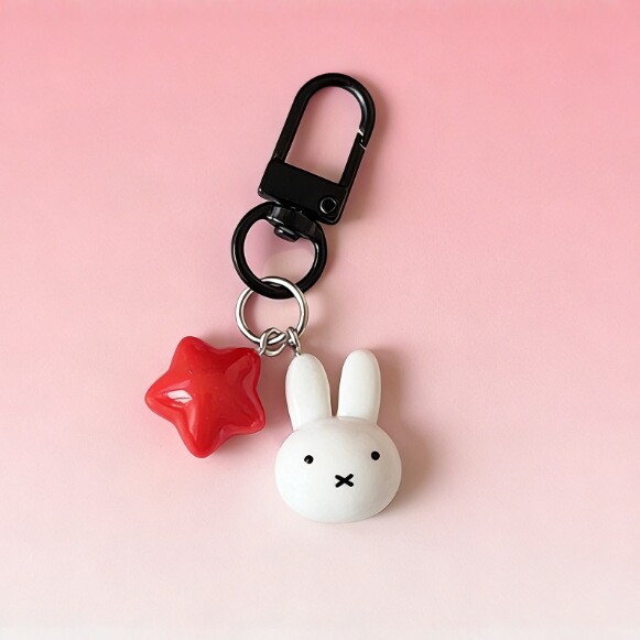 Cutie conejo móvil cadena de mujeres llavero de metal colgante de la mejor amiga bolsos de cadena joyería accesorios