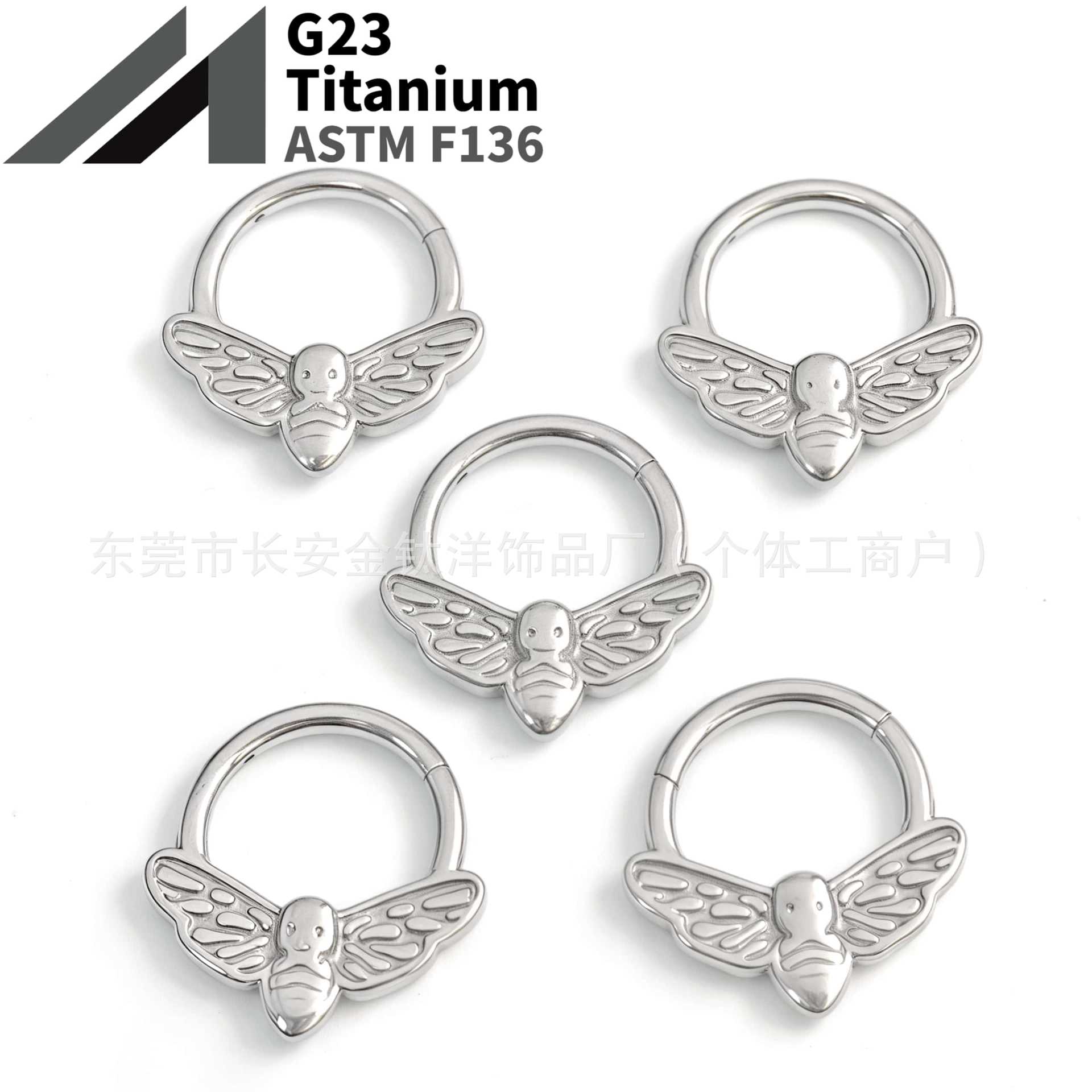 Pointed titanium steel lip stud product view