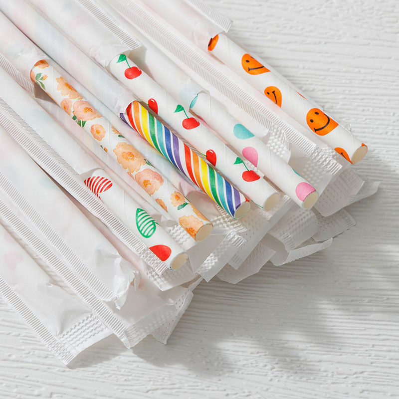 길이 19.7cm의 빨대 100개 개별 포장