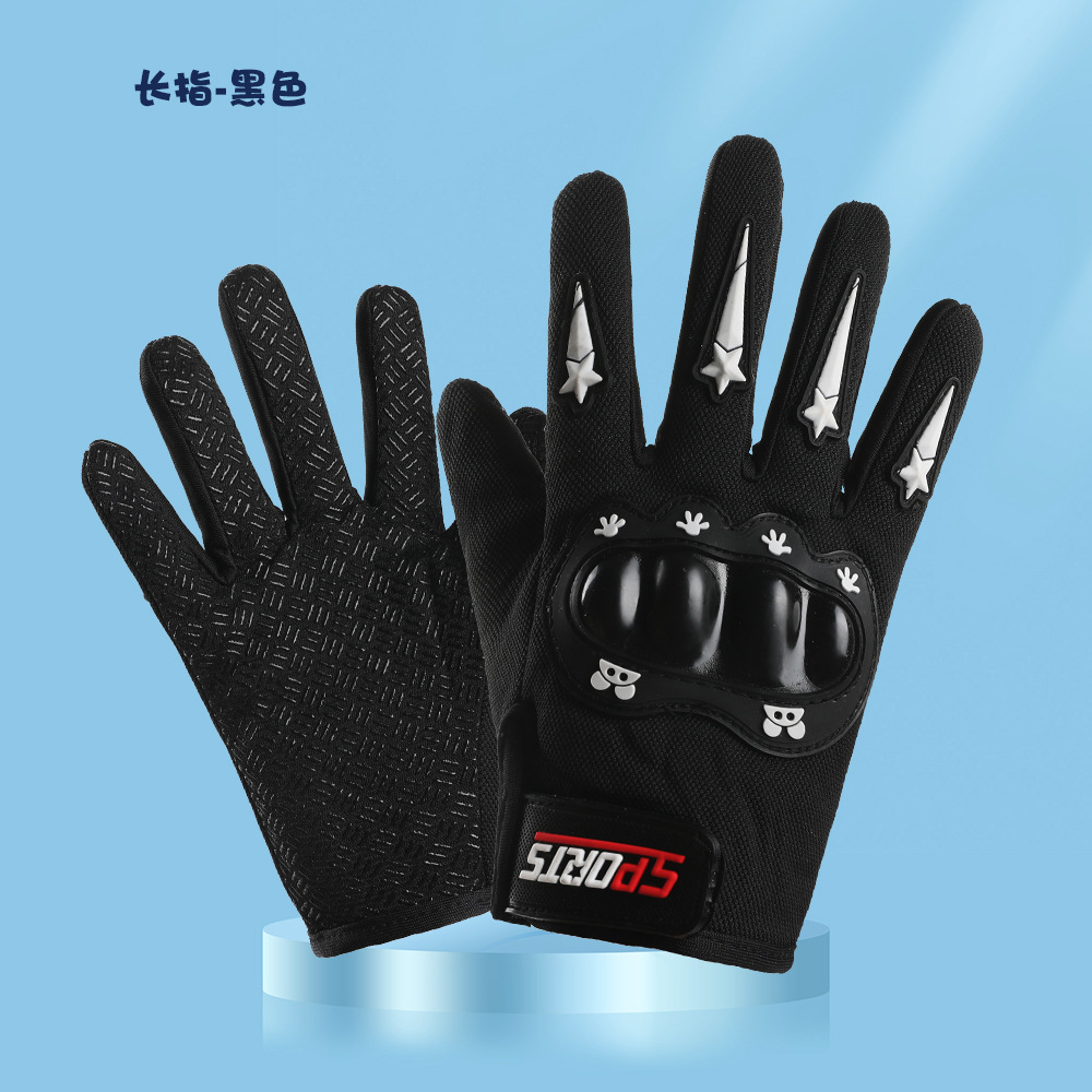 Guantes de medio dedo para niños, guantes protectores tácticos de ciclismo al aire libre con carcasa dura para niños mayores y niños, guantes deportivos para motocicleta y patinaje