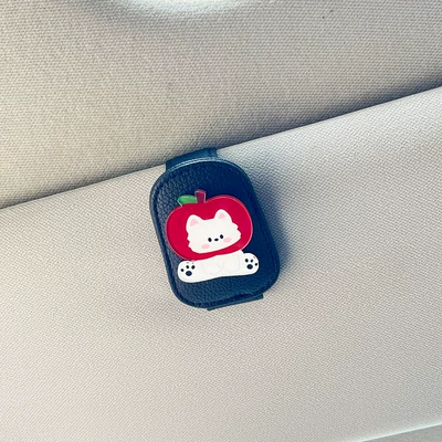 Car Glasses Clip/Bill Clip, Car Glasses Holder, High-End - apple-hood-puppy-black-glasses-clip