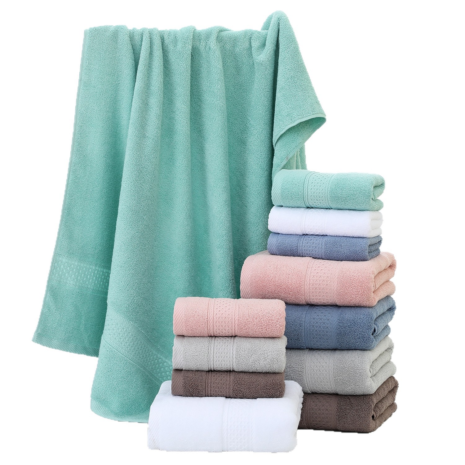 Luxury Cotton Bath Towel 3-piece Set Super Absorbent For Home_voghion.com