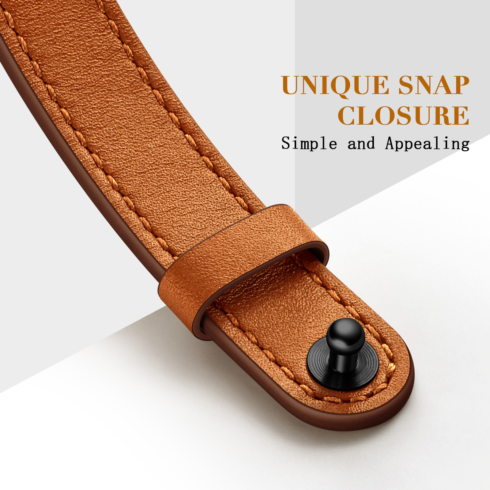 18g Weight Apple watch watchband Classification Genuine leather Material Solid Color Pattern Retro Style Retro Solid Color Apple Watch Watchband 33
