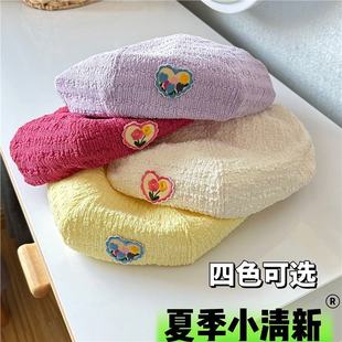 [Today] Breathable Thin Beret, Versatile Painter's Hat, Octagonal Hat for Women, Artistic and Sweet