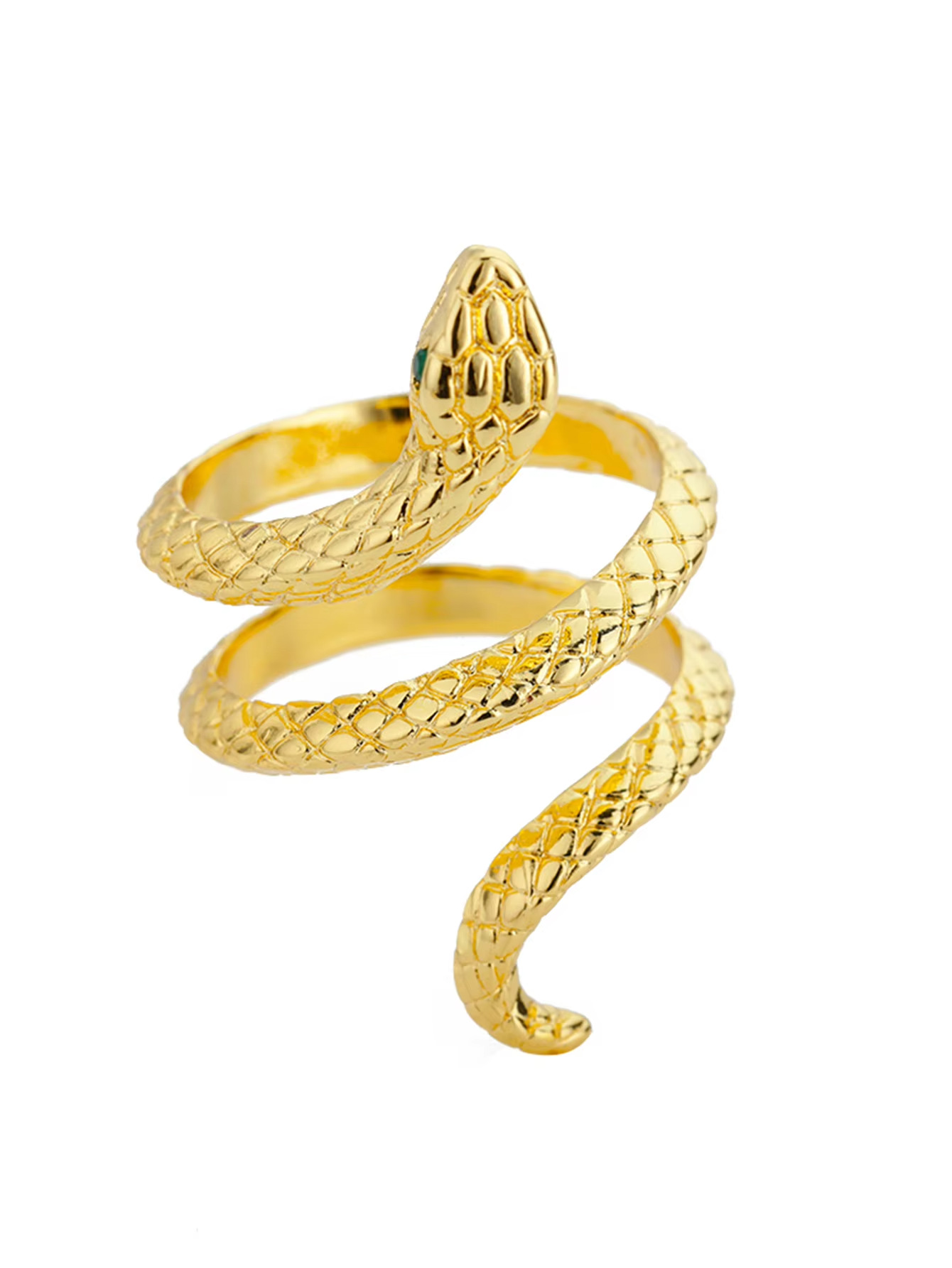 6g Weight 0.03µm Gold Plating Thickness PVD Coated Gold Plating Process 18K Real Gold Plated Plating Material Zircon Inlay Material Open Rings Classification 1 Piece Quantity Daily Occasion 304 Stainless Steel Material Snake Pattern All Seasons Season Unisex Gender Glam, Hip-Hop, Exaggerated Style Plating, Hypoallergenic Craft Glam Hip-Hop Exaggerated Snake 304 Stainless Steel Copper Plating Unisex Open Rings 16