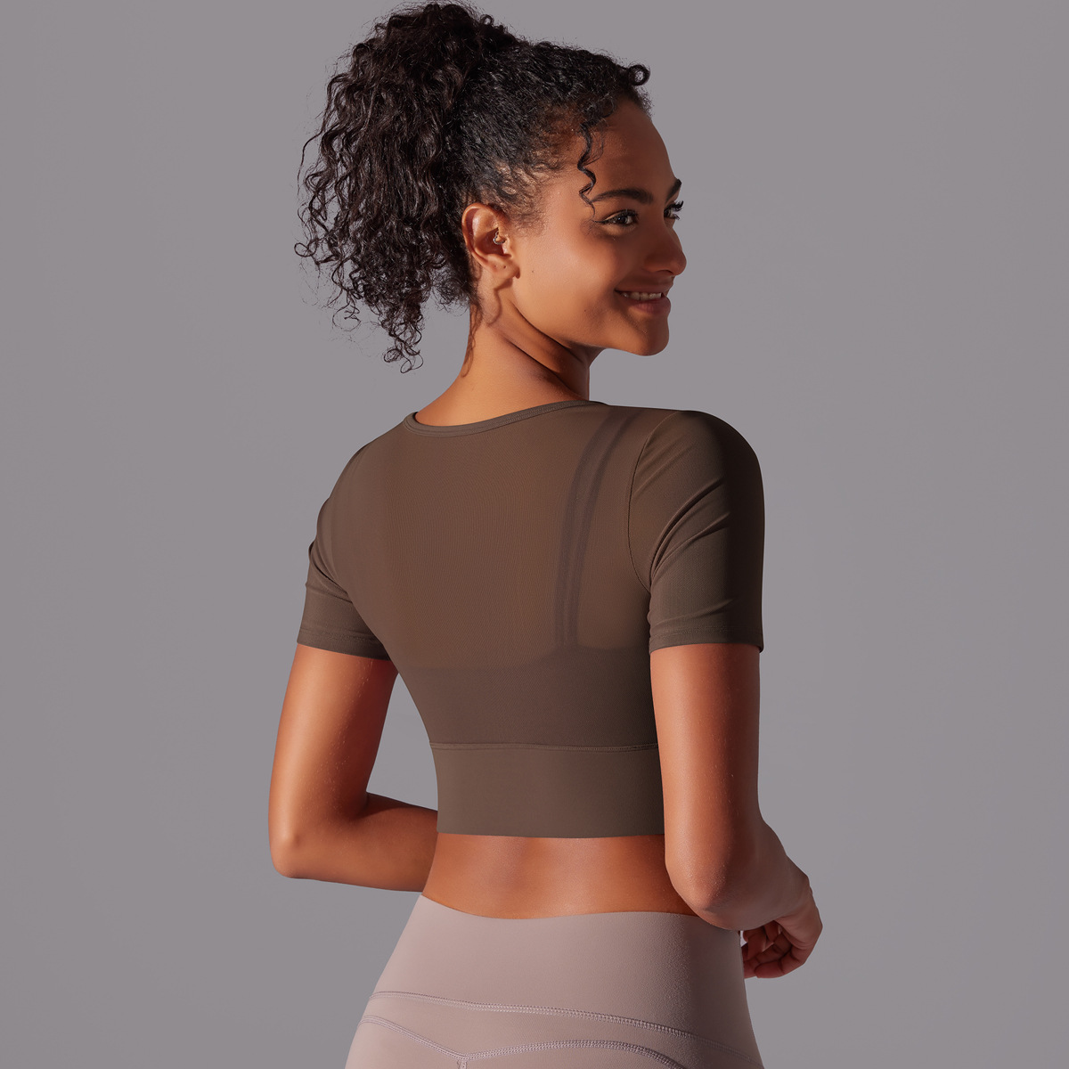 182g Weight Short Sleeve Sleeve Length Pullovers Placket Type Nylon, Spandex Fabric Type Short Top Length T-shirt Tops Type Yoga, Sports Occasion Round Neck Neckline Solid Color Pattern Women Gender Hollow Out Craft Fitness Sport Style Solid Color Nylon Spandex Round Neck Hollow Out Active Tops T-shirt 14