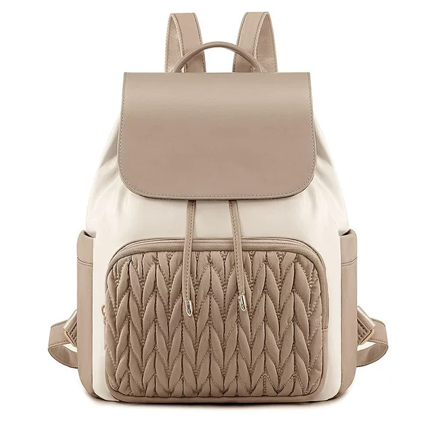 New Simple and Versatile Women's Backpack Korean Style Trendy Fashion Contrasting Color Backpack Short-Distance Travel Travel Bag Wholesale