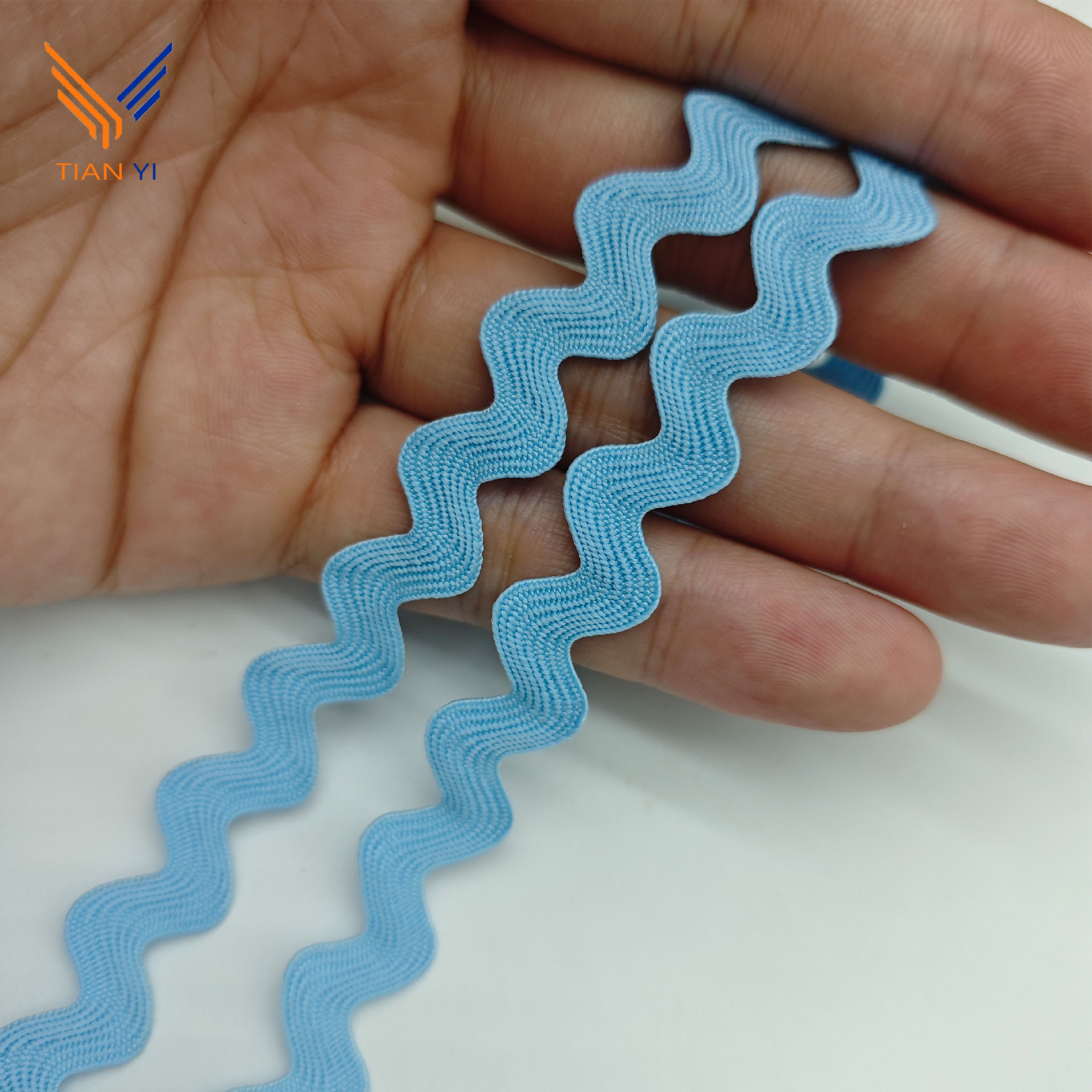 9MM tejido con borde curvo correas onduladas cortina almohada decoración de mochila Lolita Hanfu encaje en forma de S accesorios