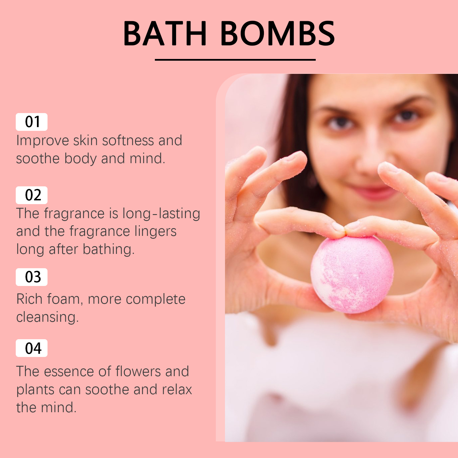 Boule de bain colorée de Noël, boule de bain nettoyante hydratante et parfumée aux plantes pour douche à bulles_voghion.com