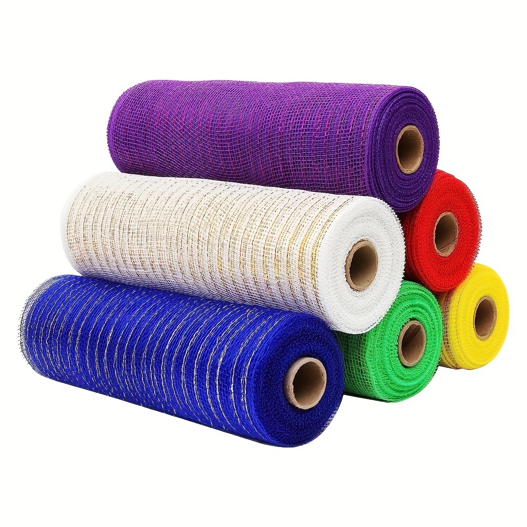 Lot de 18 nœuds en maille pour Noël, rouleau de maille pour déguisement, cadeau DIY, ruban PP, couleur, Halloween_voghion.com