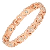 Clover bracelet rose gold - length 22.5cm, width 1cm, weight 30 grams