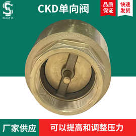 日本CKD单向阀立式弹簧内螺纹止回阀压缩空气逆止阀氮机气动元件