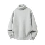 黑色可翻高领毛衣男款秋冬高级感内搭打底衫加绒痞帅慵懒风针织衫，男装针织衫/毛衣，星座614