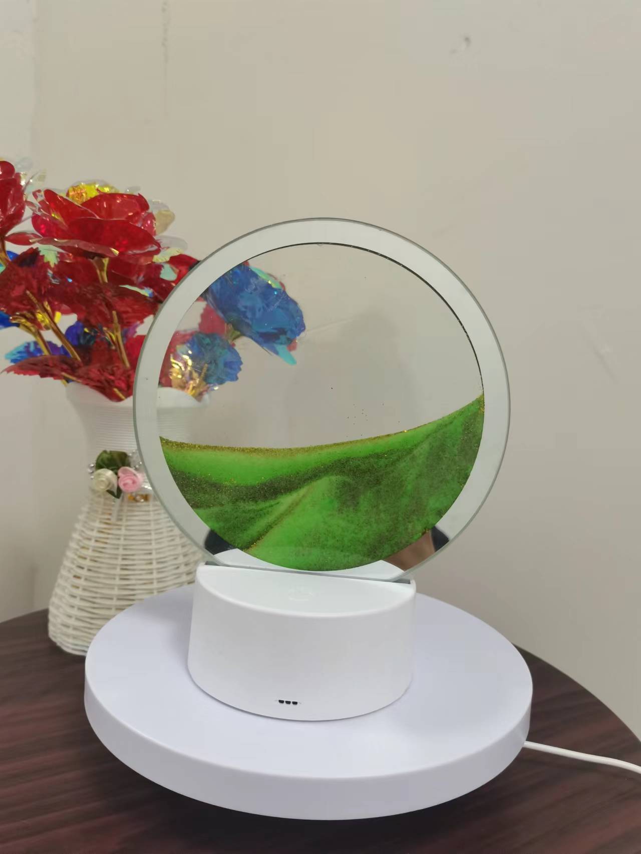 Romántico 16-color de control remoto de vidrio de arena movedizas pintura colorida noche luz creativa regalo descompresión alivio tapada sala de estar ambiente