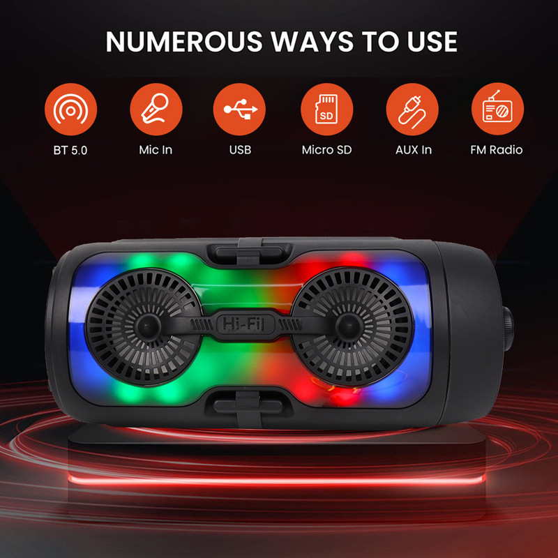 SING-E ZQS4291Led ライトワイヤレスパーティーマイクポータブルホームカラオケスピーカー Bluetooth|undefined