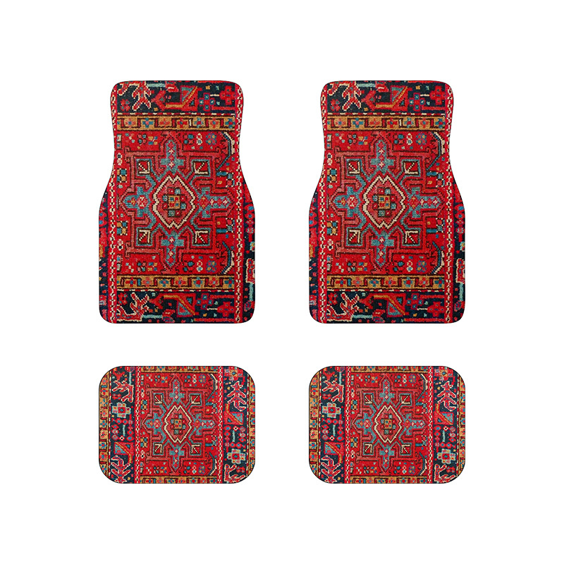 TEMU Retro Nordic Car Mat Carpet Four-piece Set Cross-border Dirty Mat Amazon Mat Wholesale