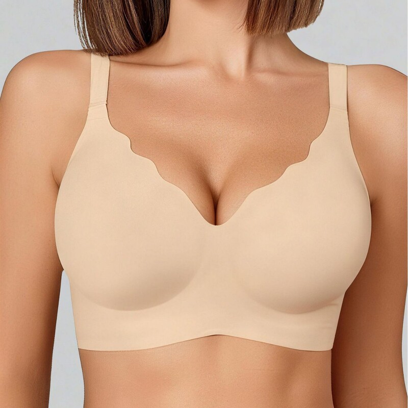 Cross-border foreign trade soft support seamless underwear for women, push-up, no underwire, small wave design, anti-sagging, beautiful back bra Cross-border foreign trade soft support seamless underwear for women, push-up, no underwire, small wave design, anti-sagging, beautiful back bra