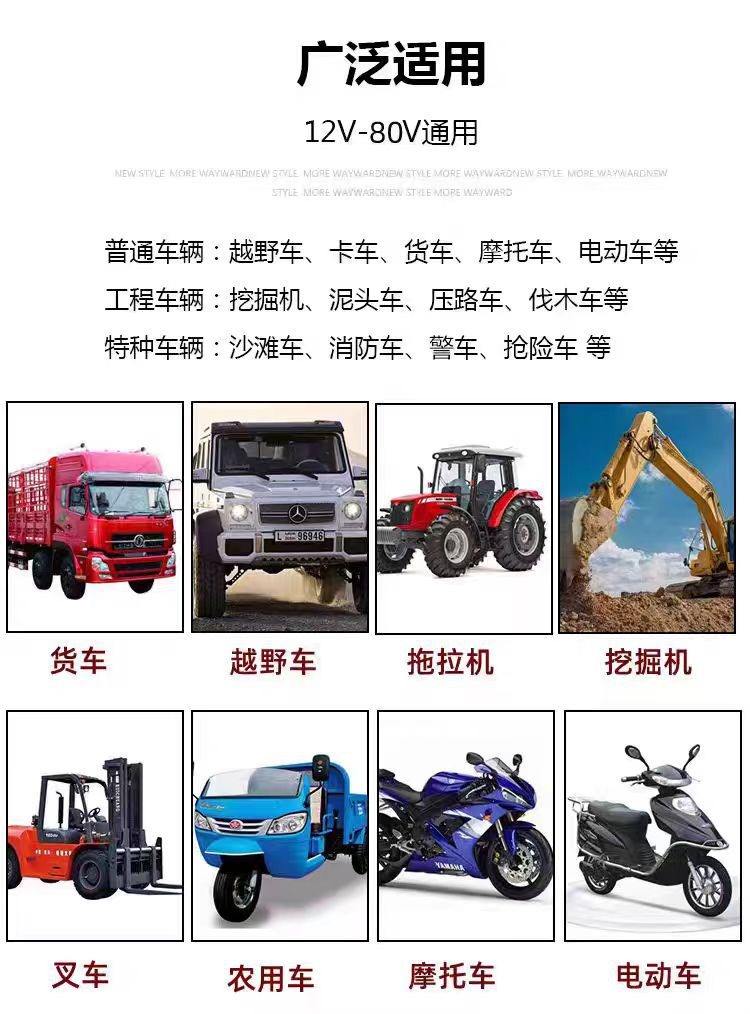 New Three-Sided Light-Emitting Car Led Strip Spotlight 12V 24V Truck Light Harvester Agricultural Vehicle Modified Headlight