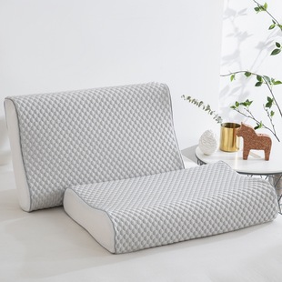 2025 Spring/Summer New Pure Solid Color Simple Home Bedding Fresh Ice Bean Latex Pillowcase Pillow Core