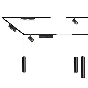 Magnetic attraction track lamp embedded no main lamp intelligent surface-mounted guide rail type guide rail lamp track strip led track spotlight