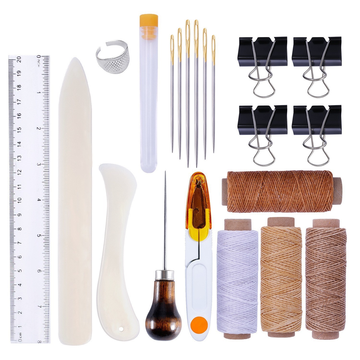 Venta caliente transfronteriza Artículos de cuero Artesanía Herramientas de cuero Cuero DIY Juego de costura a mano Paquete de artesanía de cuero Herramientas de arte de cuero