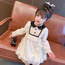 宝宝秋季女童连衣裙夏装公主洋气长款中国风蕾丝新款时尚超仙
