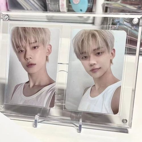 ins transparent acrylic magnetic photo frame small kaka brick star chasing desktop strong magnetic stage idol photo holder