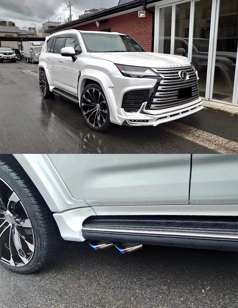 Wide Body WD Style Front Lip Rear Lip Wheel Arch Trim Kit for Lexus LX600