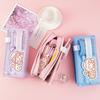 Cute pencil case for elementary school students, fresh capacious stationery for pencils, gel pen, storage bag