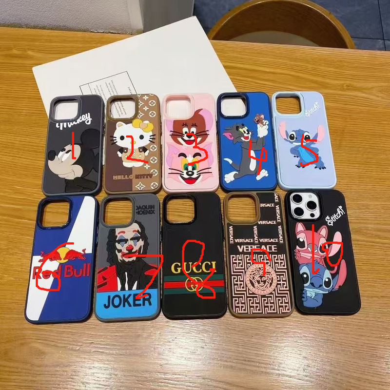 Suitable for Iphone16 Trendy Brand Color Groove Two-In-One Material Cartoon 3D Silicone Pattern Mobile Phone Case Protective Cover Suitable for Iphone16 Trendy Brand Color Groove Two-In-One Material Cartoon 3D Silicone Pattern Mobile Phone Case Protective Cover