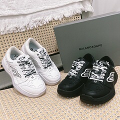 巴黎2025新款潮鞋复古做旧厚底系带休闲鞋女户外板鞋男情侣运动鞋