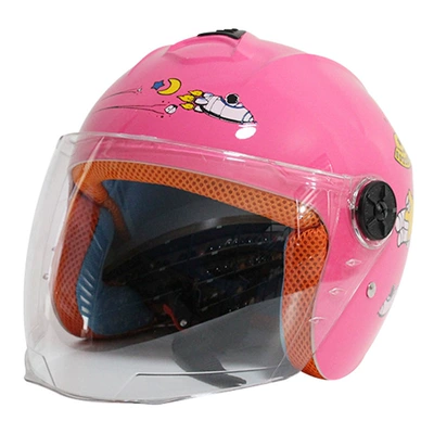 children's electric car helmet 3C: Motosiklet kaskı (dəbilqə) - childrens-dbk-pink-protective-cap-cross-border-model