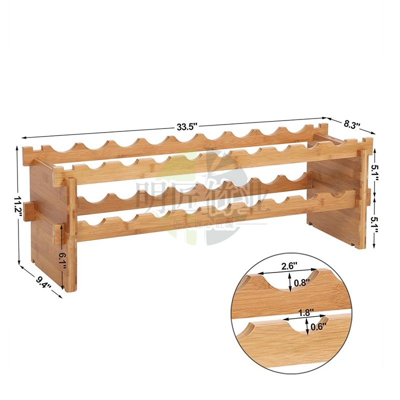 18-Bottle Stackable Wine Displ