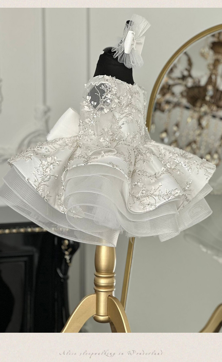 Mädchen Prinzessinnenkleid Tüll Mit Blumen Für Besondere Anlässe_voghion.com