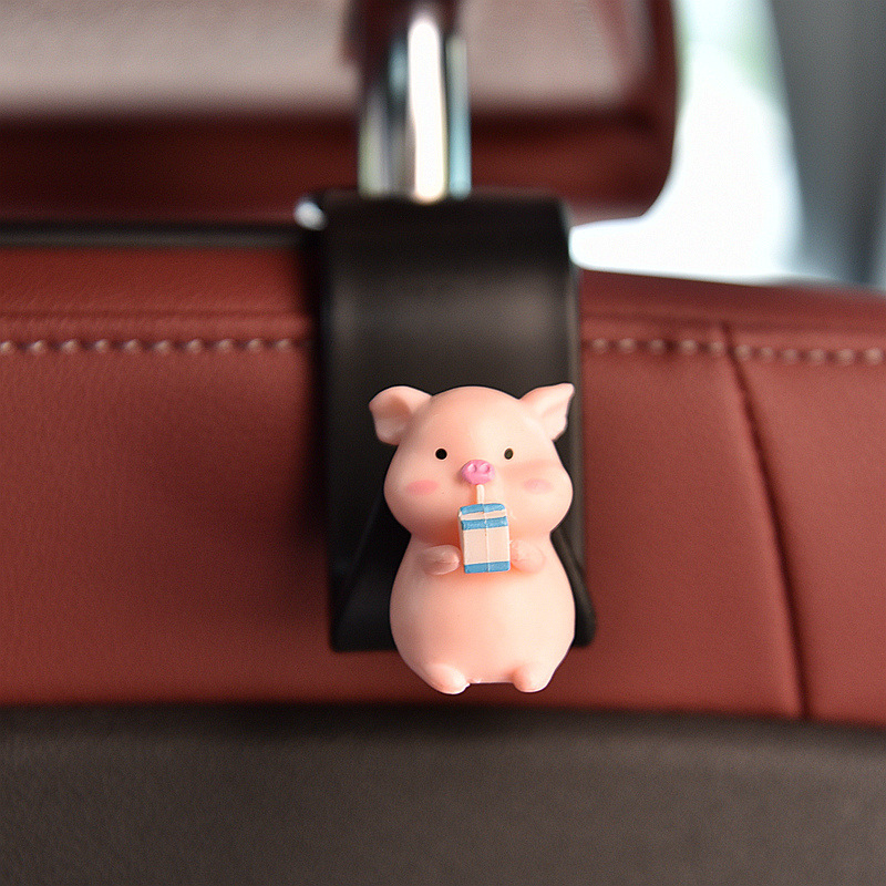 Gancho para automóvil, respaldo del asiento del automóvil, suministros para automóvil, dibujos animados, lindo conejo, asiento trasero, gancho pequeño, plástico