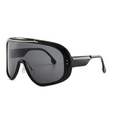 跨境潮流时尚复古男女士大框滑雪眼镜 设计师未来走秀大框连体ins