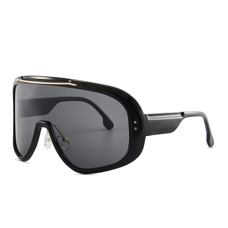 Cross-border fashion retro men's and women's large-frame ski glasses designer future catwalk large-frame conjoined ins Cross-border fashion retro men's and women's large-frame ski glasses designer future catwalk large-frame conjoined ins