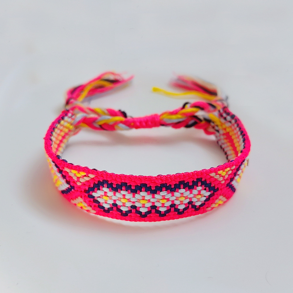 1 Pièce Rétro Géométrique Fil De Coton Tricot Femmes Bracelets display picture 24