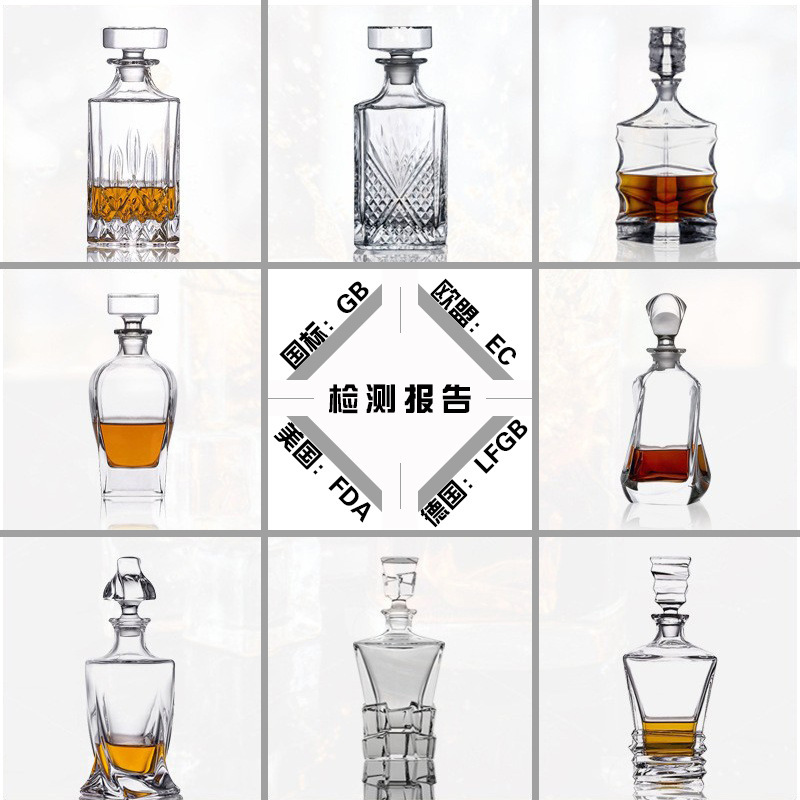 Botellas de vino de cristal transfronterizas directas de fábrica botellas de whisky europeas botellas de licores extranjeros botellas de vino blanco XO