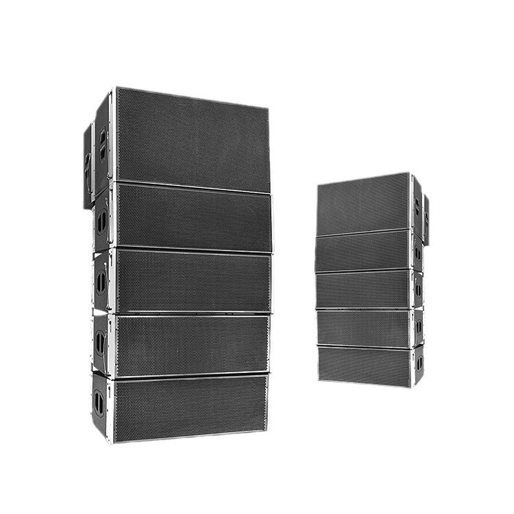Ventas directas de fábrica doble de doce pulgadas de línea de matriz de audio profesional de gran rendimiento al aire libre etapa de audio line array equipo de altavoces