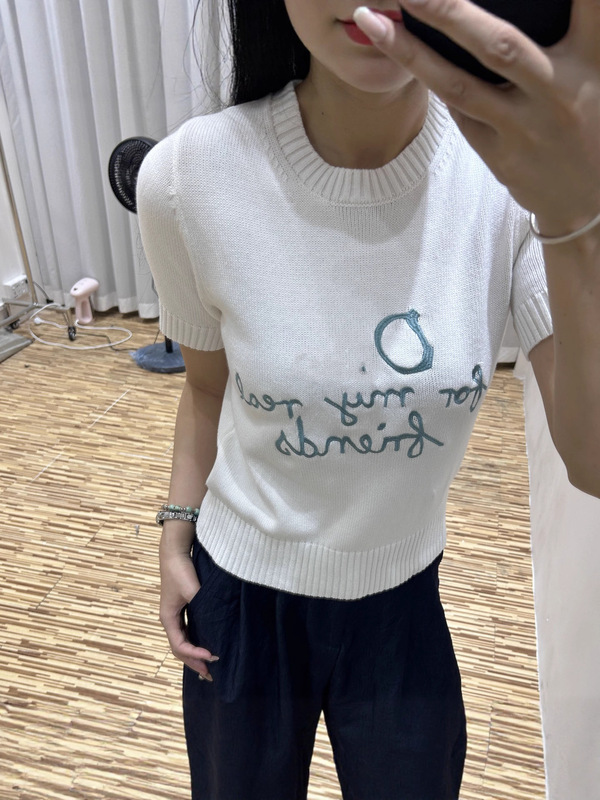 别风秋冬字母刺绣针织衫男同款女宽松百搭潮流休闲套头毛衣棉|undefined