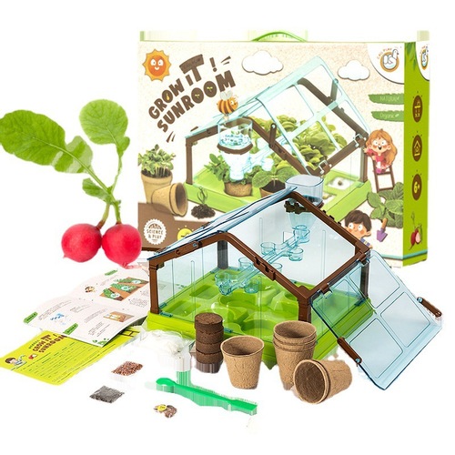 Children's Mini Planting Sunroom Plant Observation Window Seed Box Germination Growing Pot Plant Science Experiment Toy 3+